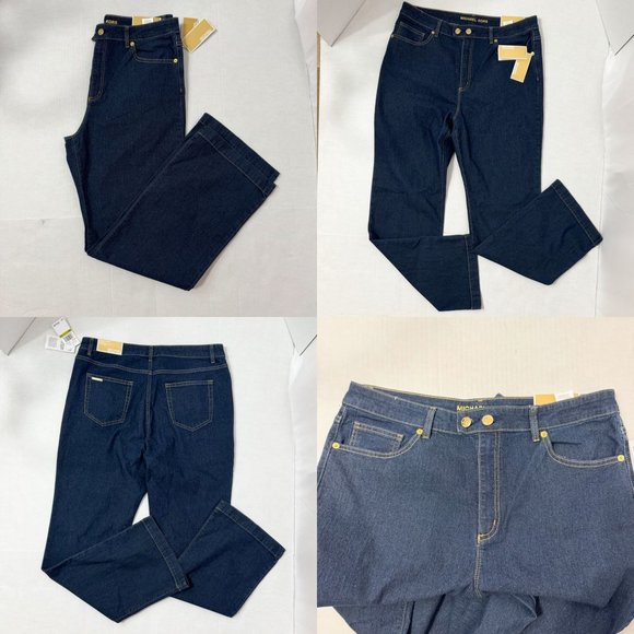Michael Kors NWT Sz 14 Higher Rise Selma Boot Cut Jeans - Picture 1 of 14